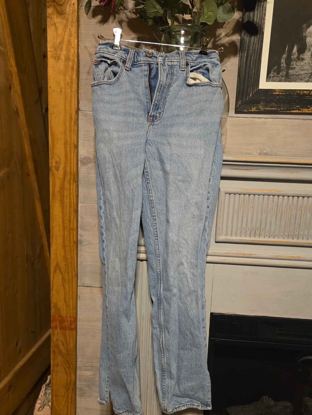 Abercrombie & Fitch Pale Blue Straight Leg Jeans